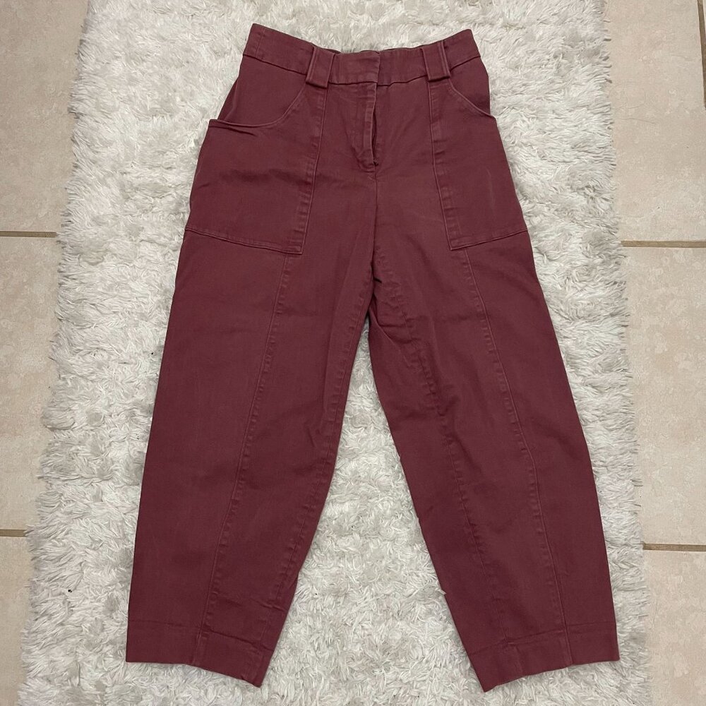 EXPRESS Womens Midrise Barrel Size 6 Burgundy Ankle Pants